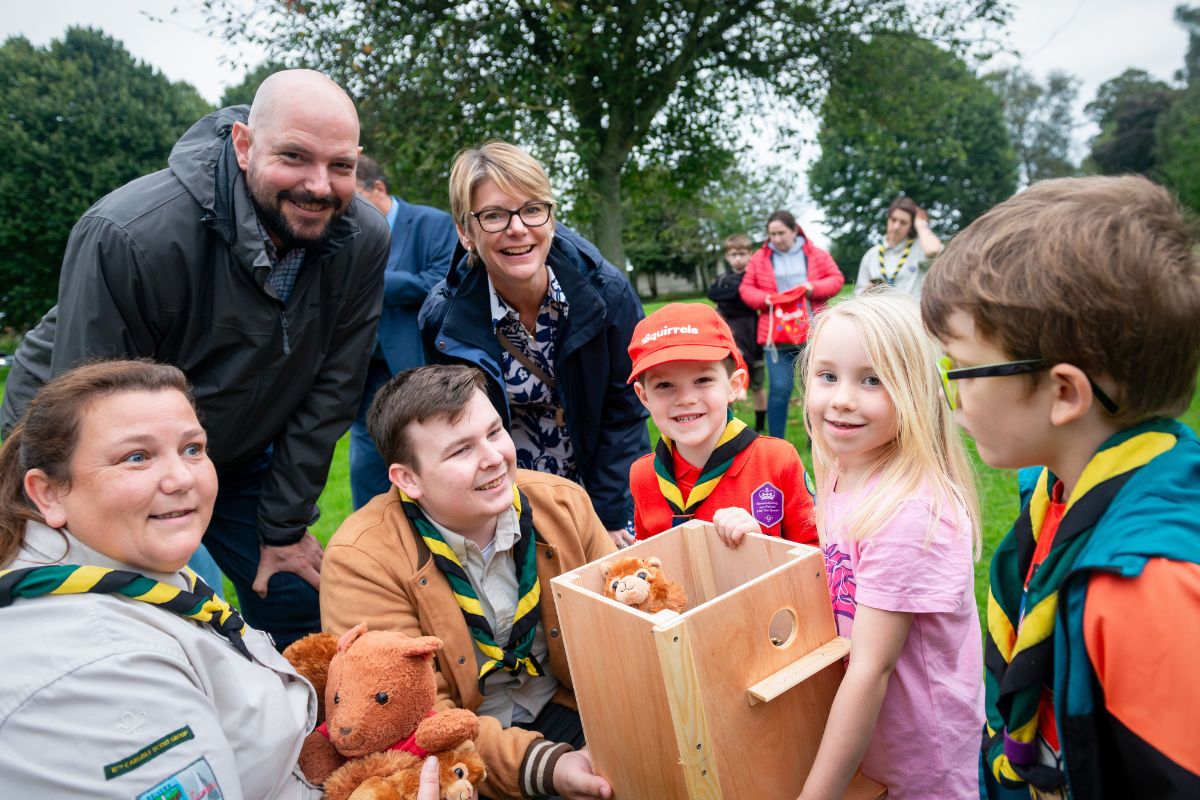 Claire Deekes helping the Wildlife Trust