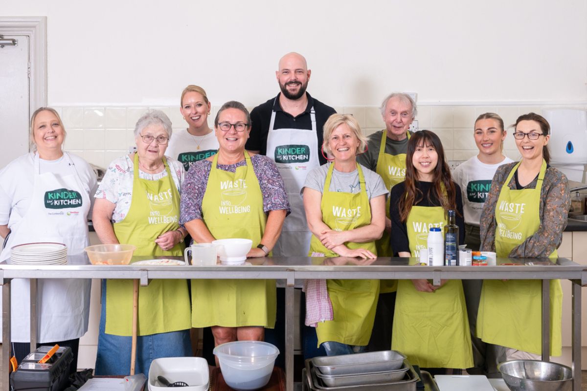 Cumberland colleagues volunteering at a  FareShare Lancashire & Cumbria community kitchen